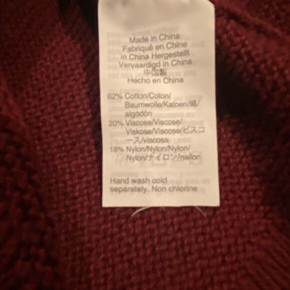 Madewell Burgundy Sweater Sz XSmall Round Neck - Picture 6 of 8
